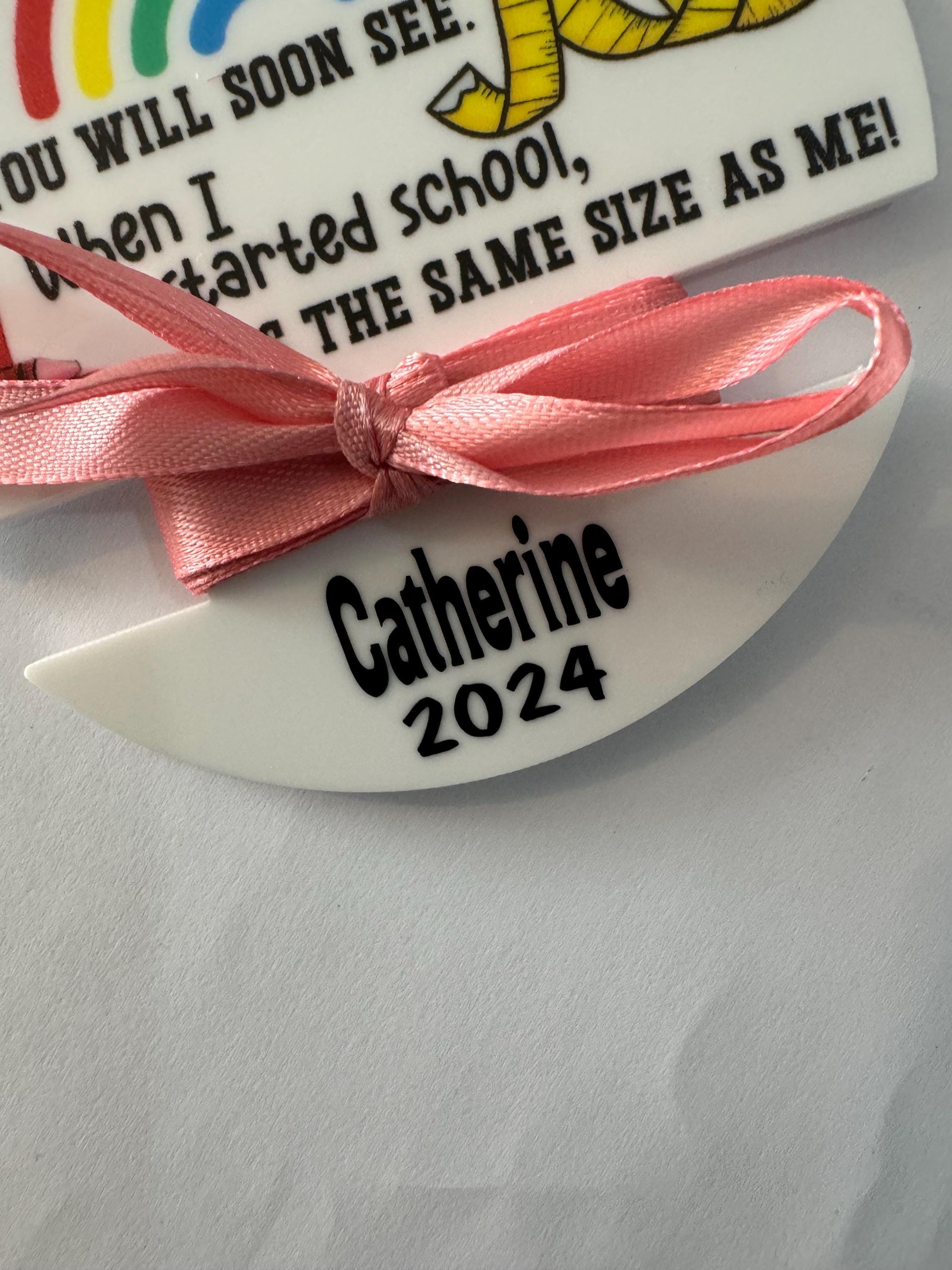Personalised First Day at School Ribbon Holder Keepsake