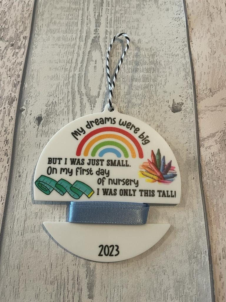 Personalised First Day at School Ribbon Holder Keepsake