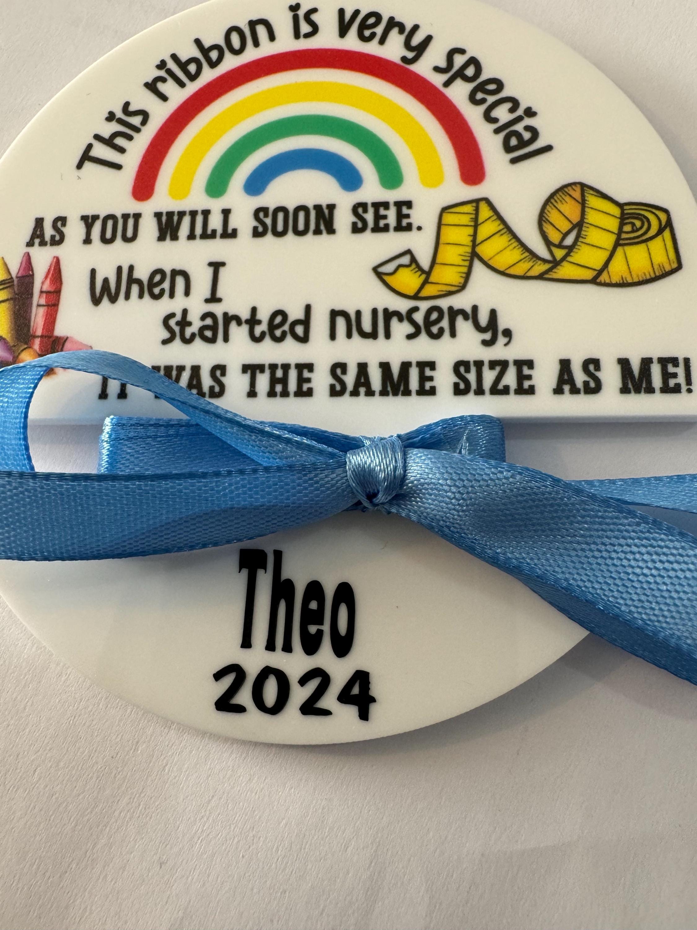 Personalised First Day at School Ribbon Holder Keepsake