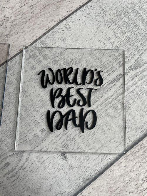 Best Dad & Gamer Dad Acrylic Coaster - Father's Day Gift